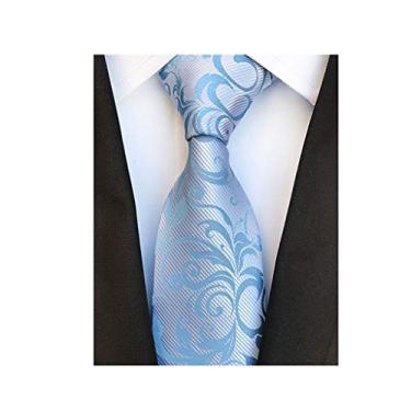 Imagem de Conjunto clássico de gravatas de seda masculinas largas para negócios casamento bolso punhos quadrados presentes para homens (cor: B) (A)