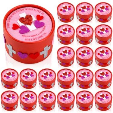 Imagem de Eersida 24 peças inspiradoras caixa de oração dos namorados kit de artesanato religioso artesanato dia dos namorados DIY caixa artesanal para meninas meninos e atividades escolares dominicais