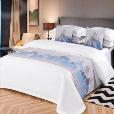 Imagem de Corredores de cama sedosos bordados, cobertor macio para cama queen, ideal para vestir colchões, sofás e reformas de quarto de hóspedes - tipo 07||50 * 180 cm para cama de 1,2 m