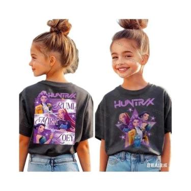 Imagem de Camiseta De Halloween Para Crianças Kpop Demon Hunters, Roupas Casuais