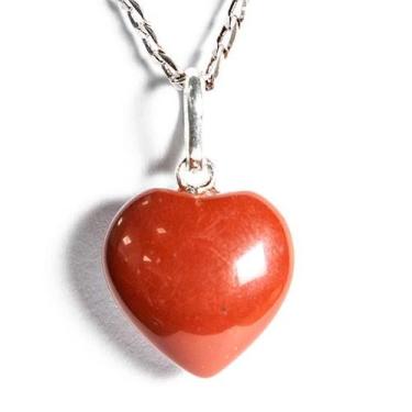 Imagem de Pingente Mini Coração Jaspe Vermelho 15mm Pino Prata 950 - cristaisdec