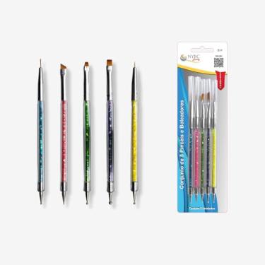 Imagem de Pincéis Unhas Brilho Mágico Uso Profissional NYBC Beauty