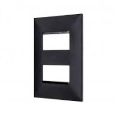 Imagem de Placa 4x2 2 Postos Separados Pial Plus+ Legrand Preto 618506PT