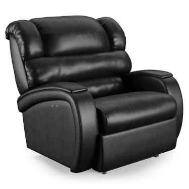 Imagem de Poltrona Do Papai Reclinável Napoli Power Touch Massagem Pu Preto Brilho Fh1