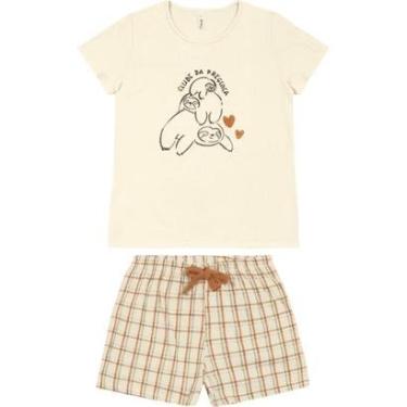 Imagem de Pijama Feminino Manga Curta Malha Malwee Ref. 130678-Feminino