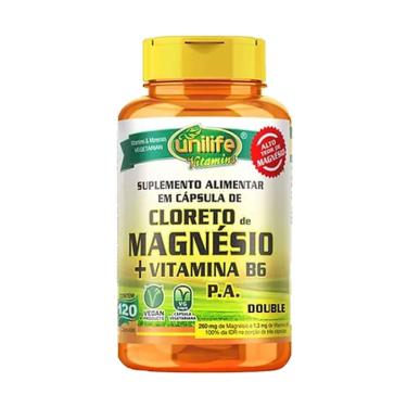 Imagem de Cloreto De Magnésio Pa + Vit B6 120 cps Vegano 800Mg Unilife-Unissex