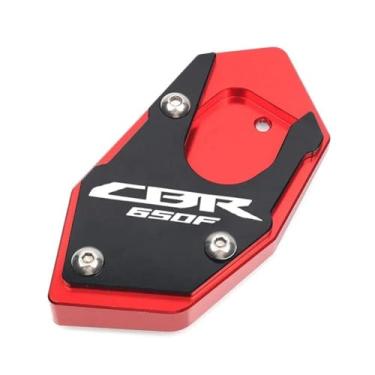 Imagem de Anti-derrapante Para cb650f cbr650f cb cbr 650f 2014 2015 2016 2017 2018 cnc pé suporte lateral almofada de extensão placa ampliar(Red CBR)
