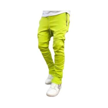 Imagem de Calças Esportivas Masculinas Coreanas 2025, Ajuste Slim, Casual De Out