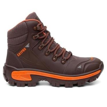 Imagem de Bota Masculina Couro Legitimo Coturno Adventure Masculino CATPRO Certificado C.A Trabalho Trilhas-Masculino