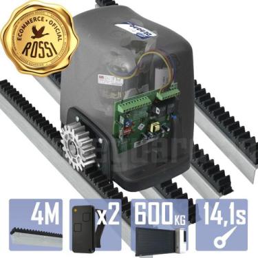 Imagem de Kit Motor Rossi 1/4CV Dz Nano Turbo 4m Crem 2 Control Portão Eletrônic