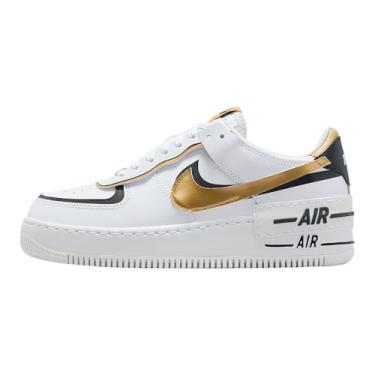 Imagem de Nike Tênis feminino Air Force 1 Shadow (branco/preto/dourado metálico), Branco/Preto/Ouro Metálico, 38