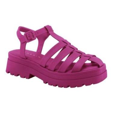 Imagem de Sandalia Ramarim 2238202 Papete Flatform Tratorado Solado Colorido Feminino-Feminino