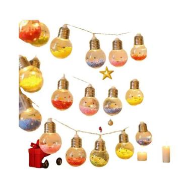 Imagem de Luzes De Natal De 1,5M Com 10 LEDs Em Forma De Bola Sorridente Para De