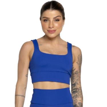 Imagem de Top Smart Alça Grossa Serra e Mar Alta Compressão Sem Bojo Treino Musculação Moda Fitne...