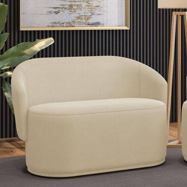 Imagem de Sofá 2 Lugares Namoradeira Orgânica Para Sala Malu Suede M11 - D`rossi Cor Bege