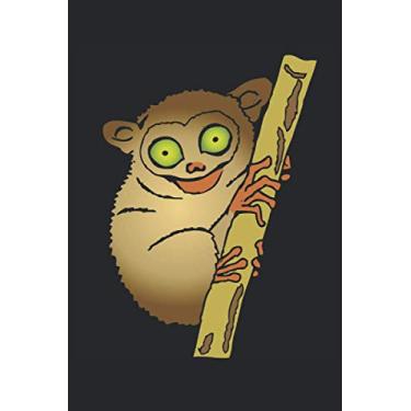 Imagem de Lustiger Koboldmaki Maki Exotisches Tier Notizbuch (Taschenbuch DIN A 5 Format Liniert): Niedlicher Koboldmaki Notizbuch, Notizheft, Schreibheft, ... mit typisch großen Augen. (German Edition)