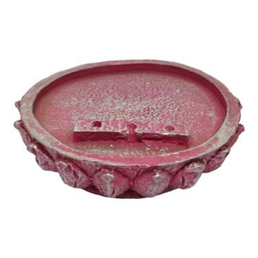 Imagem de Incensário Redondo 8 cm 3 varetas Universal Rosa Resina