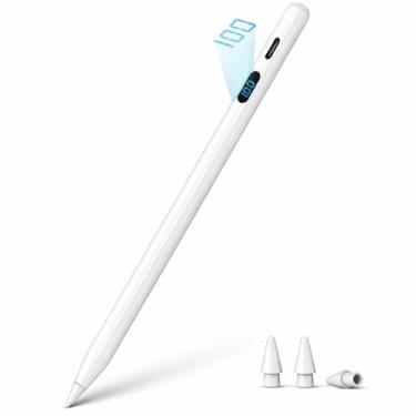 Imagem de Caneta Stylus para iPad 2018-2025, display de energia LED, caneta de carregamento rápido com sensibilidade de inclinação e rejeição da palma da mão para iPad 11/10/9/8/7/6ª geração, Air 7/6/5/4/3/M3