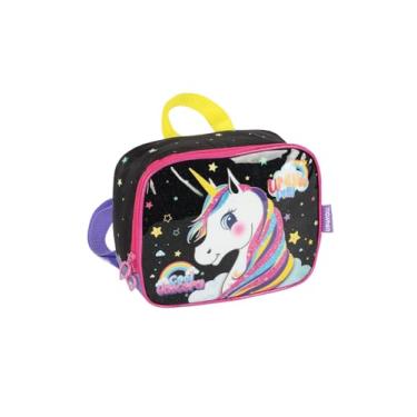 Imagem de Lancheira Unicórnio Colorido Up4You - Preto e Violeta