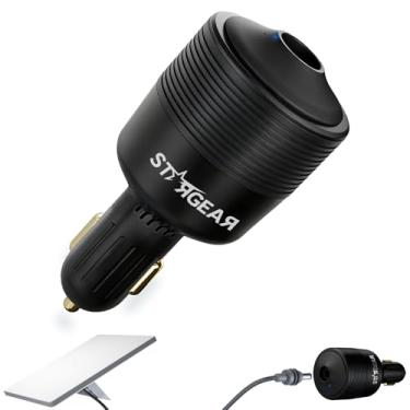 Imagem de STARGEAR Starlink Mini adaptador de carro 12 V para 24 V DC conversor step-up com adaptador de isqueiro de carro de 60 W, adaptadores Starlink Mini 12V suporta 16 AWG oficial 30M, ideal para trailer