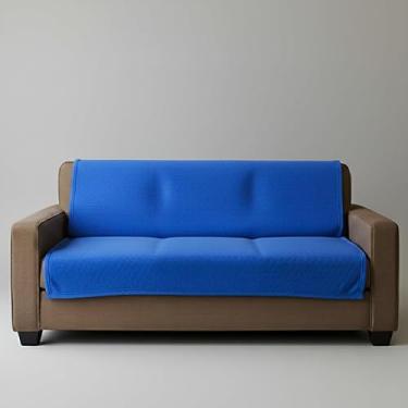 Imagem de Manta Protetora Para Sofá Impermeável Covra Colorful Ideal - Pets Crianças e Decoração 135x135cm Cores do verão - Casa de campo Casa de praia (Azul royal)