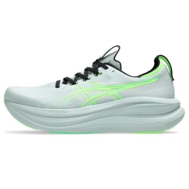 Imagem de ASICS Tênis de corrida masculino Gel-Nimbus 28, Musgo frio/verde iluminado, 11 Wide