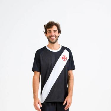 Imagem de Camisa Vasco da Gama Principia masculina Licenciada Preta-Masculino