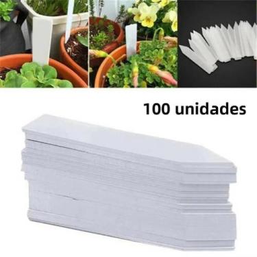 Imagem de 100 Etiquetas Plásticas Para Plantas De Jardim, Marcadores Para Vasos 