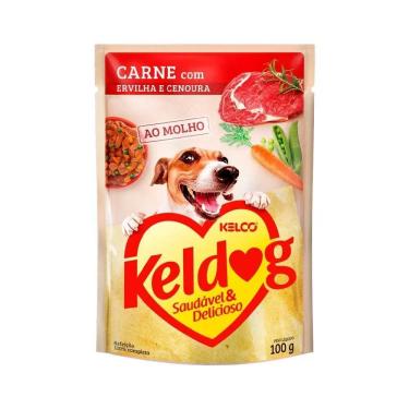 Imagem de Ração para Cães Keldog Carne, Ervilha e Cenoura 100G