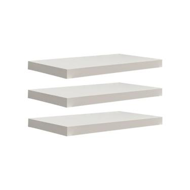 Imagem de Kit 3 Prateleiras 40 x 20cm Branco Espessura 25mm Invisível