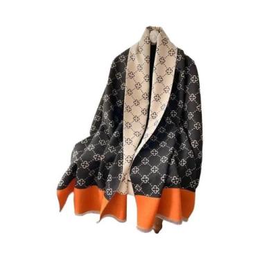 Imagem de Pashmina De Caxemira Quente E Grossa, Estampada De Luxo, Para Inverno,