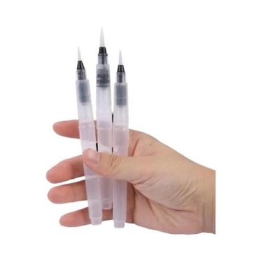 Imagem de Conjunto Portátil De 3 Pincéis De Água Recarregáveis Com Ponta Fina Pa