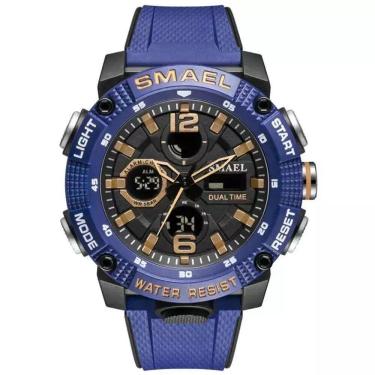 Imagem de Relógio Esportivo Smael 8930 Analógico-digital á Prova D´ água Azul