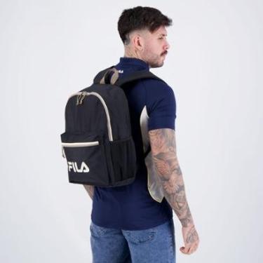 Imagem de Mochila Fila Colors Preto e Bege-Unissex