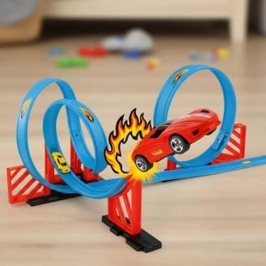 Imagem de Pista Looping 360 Lançador Carrinho Tipo Hotwheels 21 Pcs - BarrettoMe