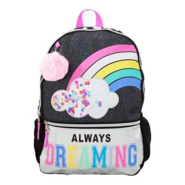 Imagem de Mochila Escolar Juvenil Holográfica Costa - Arco-Íris - Clio, Preto