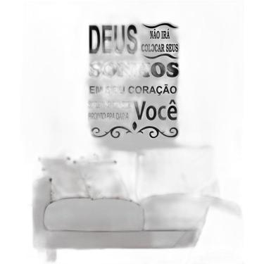 Imagem de Adesivo Decorativo de Parede Frase Deus Sonho Sala Quarto