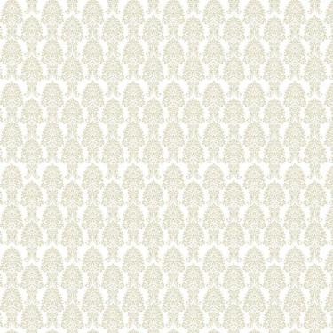 Imagem de Papel De Parede Arabesco Mostarda E Branco Adesivo Lavavel