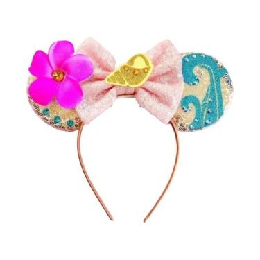 Imagem de Tiara De Orelhas Do Mickey E Da Minnie Com Laços De Lantejoulas, Acess