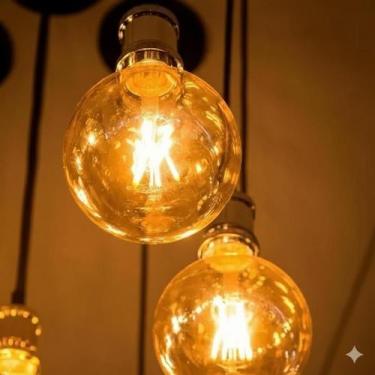 Imagem de Lâmpada Filamento De Led G125 E27 Globo Grande Retrô Vintage 127/220v 