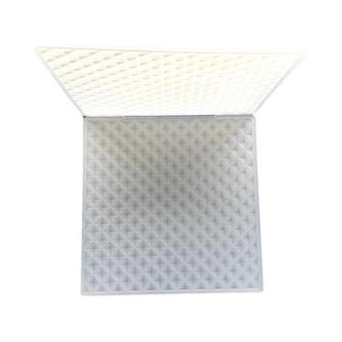 Imagem de Pasta De Plástico Durável Branca Com Textura De Diamante Quadrado Em R