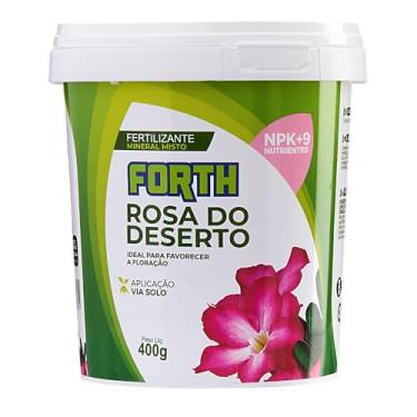Imagem de Forth Rosa do Deserto, Fertilizante Mineral, NPK + Micronutrientes, Floração, Fórmula Granulada, Nutrição Balanceada, Balde, 400g