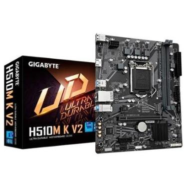 Imagem de Placa Mãe Gigabyte H510m K V2, Intel LGA 1200, Micro ATX, DDR4, HDMI, M.2 - 9MH51MKV2-00-G10-Unissex