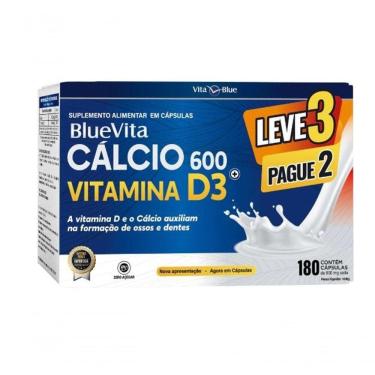 Imagem de Kit Bluevita Cálcio 600mg + Vitamina D3 Com 180 Cápsulas