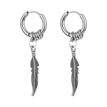 Imagem de Brincos De Argola Masculinos Punk Em Aço Inoxidável, Joias De Orelha G