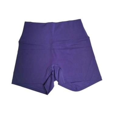 Imagem de Shorts De Yoga De Cintura Alta Em Cor Sólida Para Mulheres, Leggings D