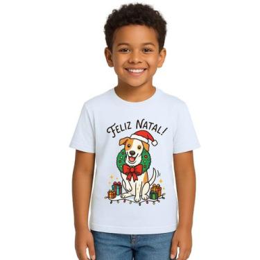 Imagem de Camiseta Feliz Natal Cachorro Natalino Estampa Personalizada - Use P4,