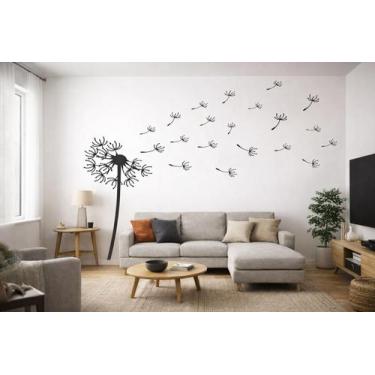 Imagem de Adesivo de Parede Dente de Leão Preto - escolhidoporamor