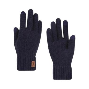 Imagem de Luvas De Inverno Masculinas Com Tela Sensível Ao Toque, Forradas Com L