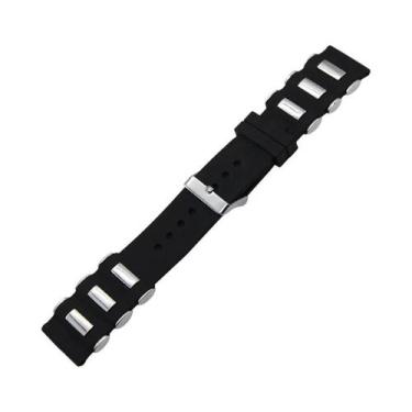 Imagem de Pulseira De Silicone Masculina Esportiva Impermeável Com Textura Metál